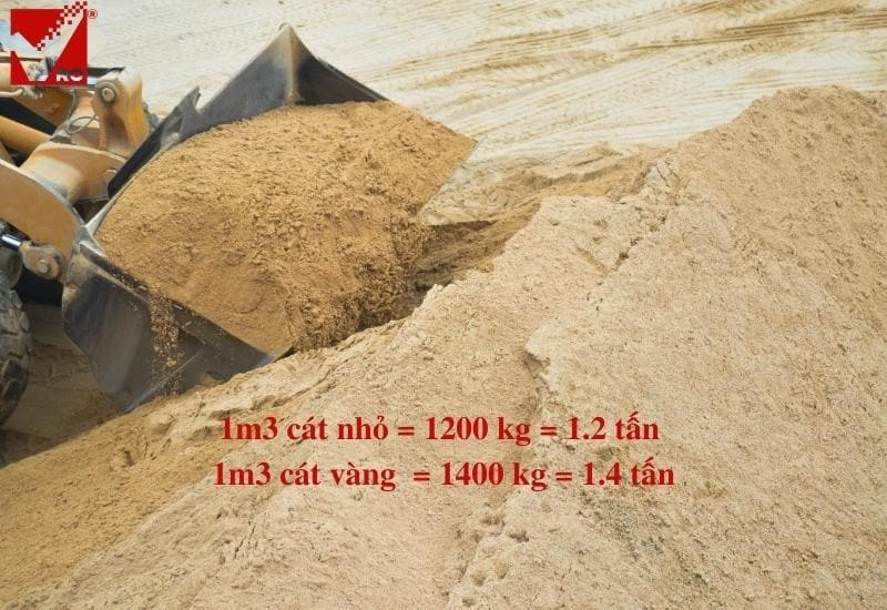 1 mét khối cát bằng bao nhiêu tấn