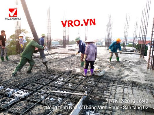 Hoàn thiện xây dựng sàn xốp cho công trình Minh Thắng - Vĩnh Phúc