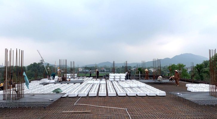 Thi công sàn rỗng hộp xốp VRO