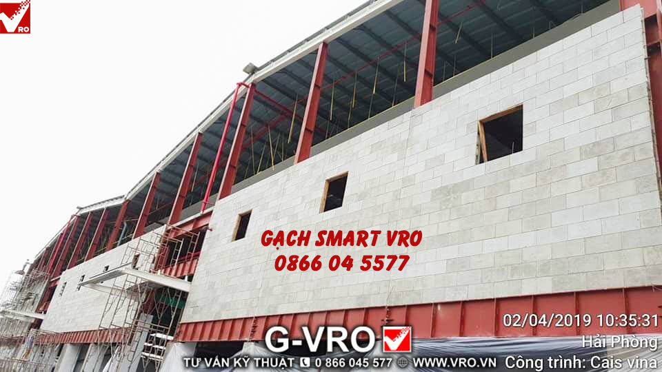 CAIS VINA Factory in Hai Phong using EPS foam core concrete brick G-VRO