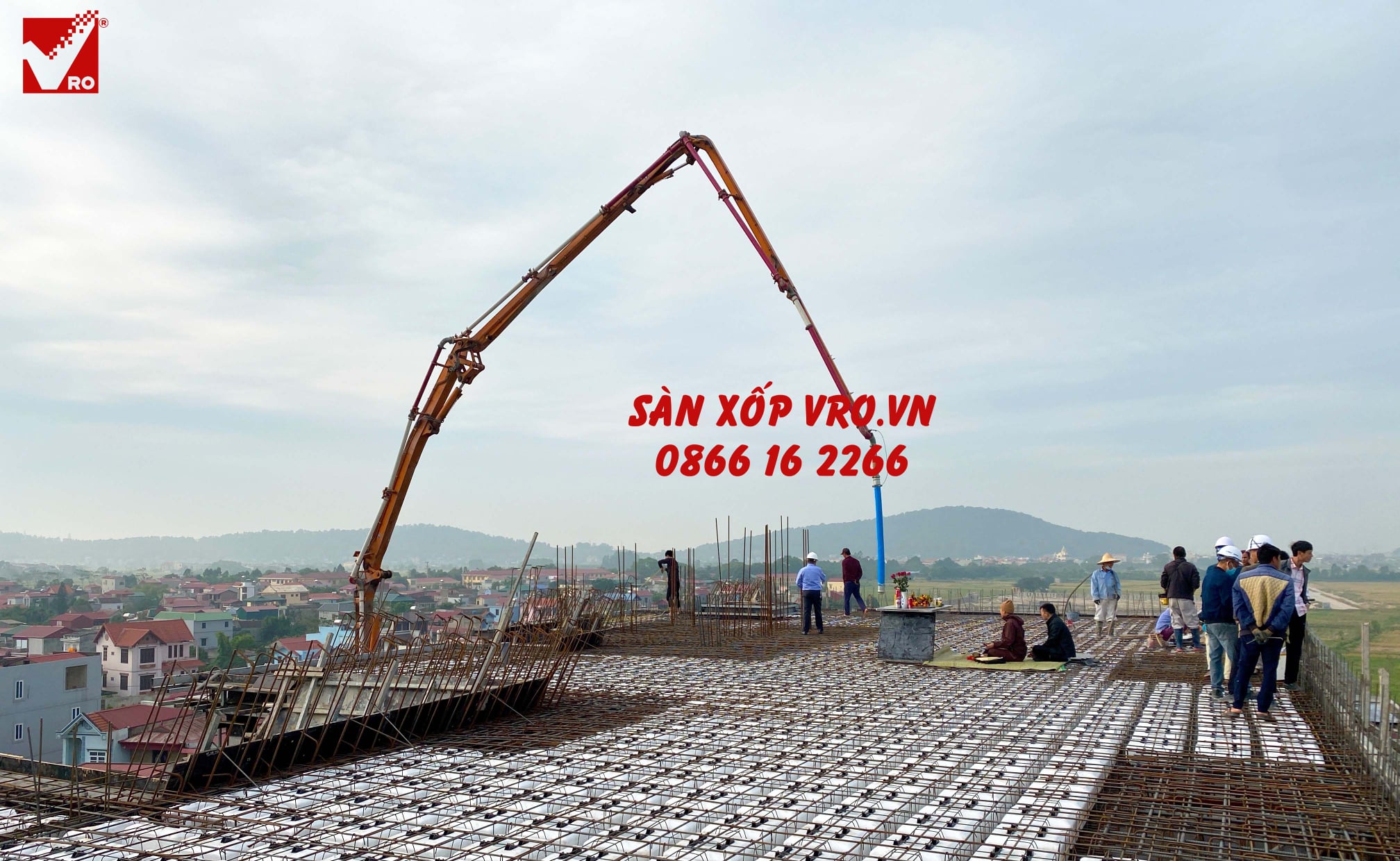 Thi công sàn xốp cho công trình trung tâm thương mại Palado - Bắc Ninh