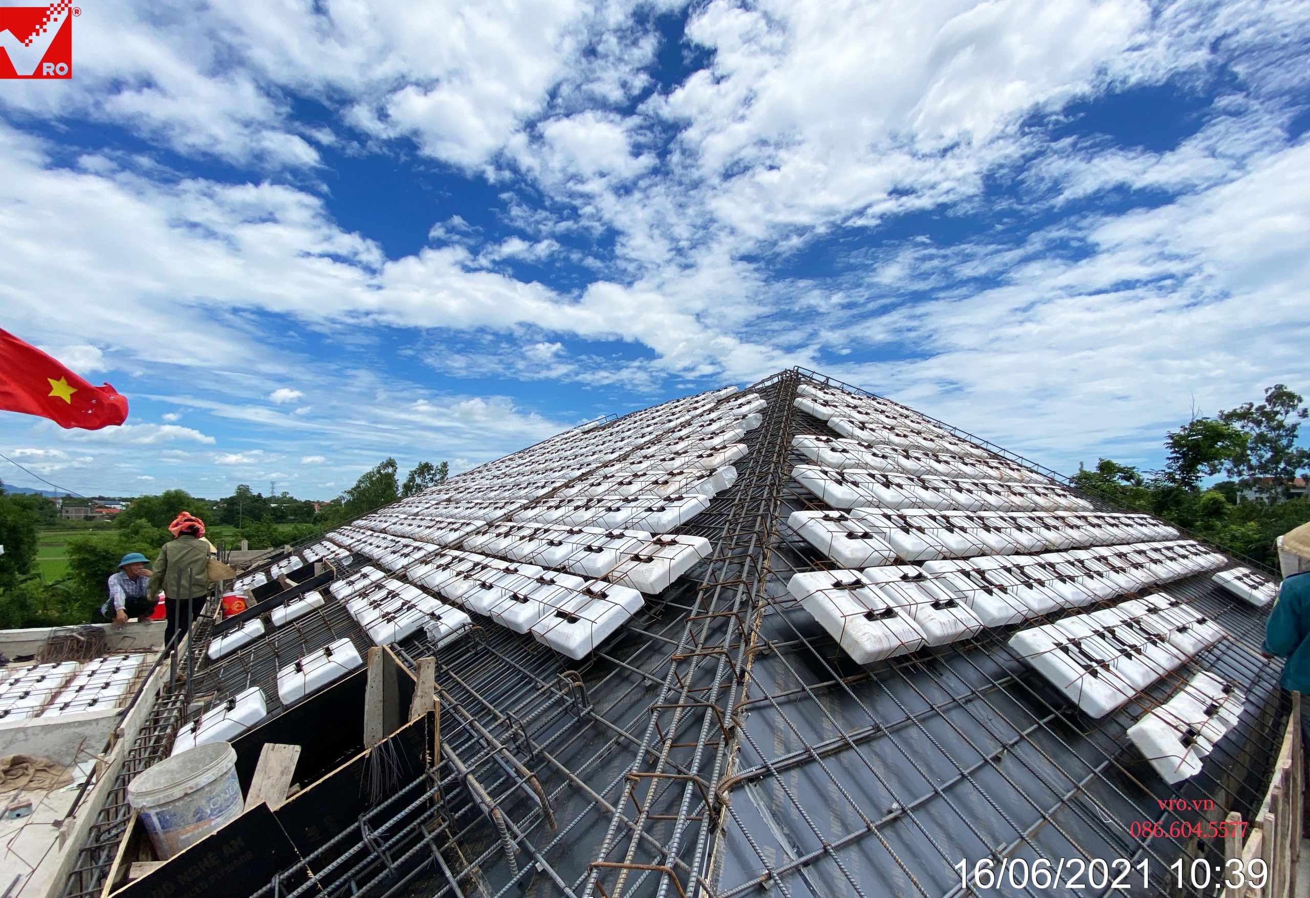 Công trình sàn phẳng Mái nghiêng Mạnh Thái - Quảng Bình