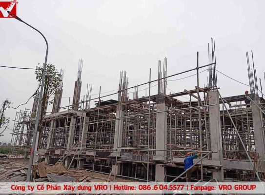 Công trình sàn phẳng không dầm tầng 2 gia đình Tâm Ninh tại Bắc Ninh