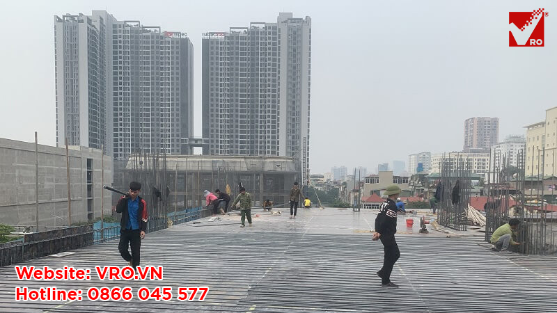 Công trình sàn phẳng lõi xốp 11 tầng tại Cầu Giấy, Hà Nội