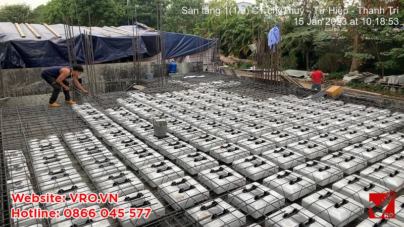 Hoàn thiện công trình sàn xốp 9 tầng tại Tứ Hiệp Thanh Trì