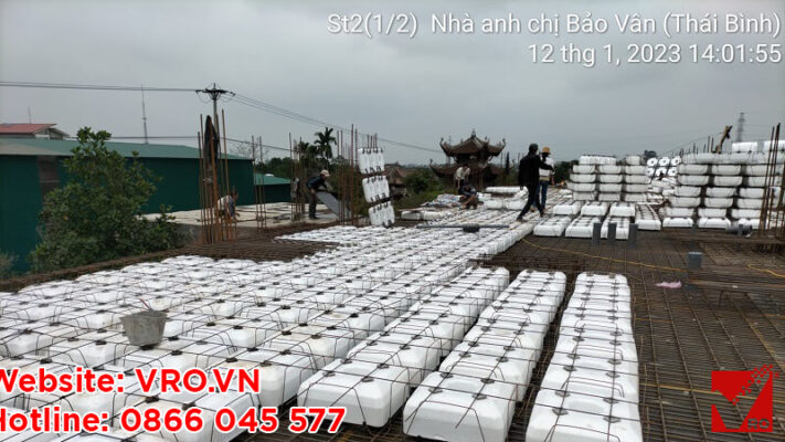Thi công công trình sàn xốp dân dụng 2 tầng tại Thái Bình