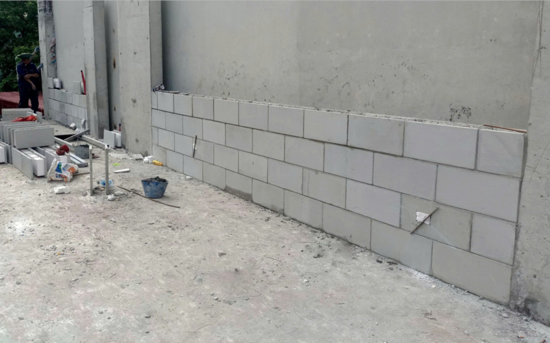 Tường gạch bê tông nhẹ lõi xốp VRO Tường gạch bê tông nhẹ lõi xốp VRO