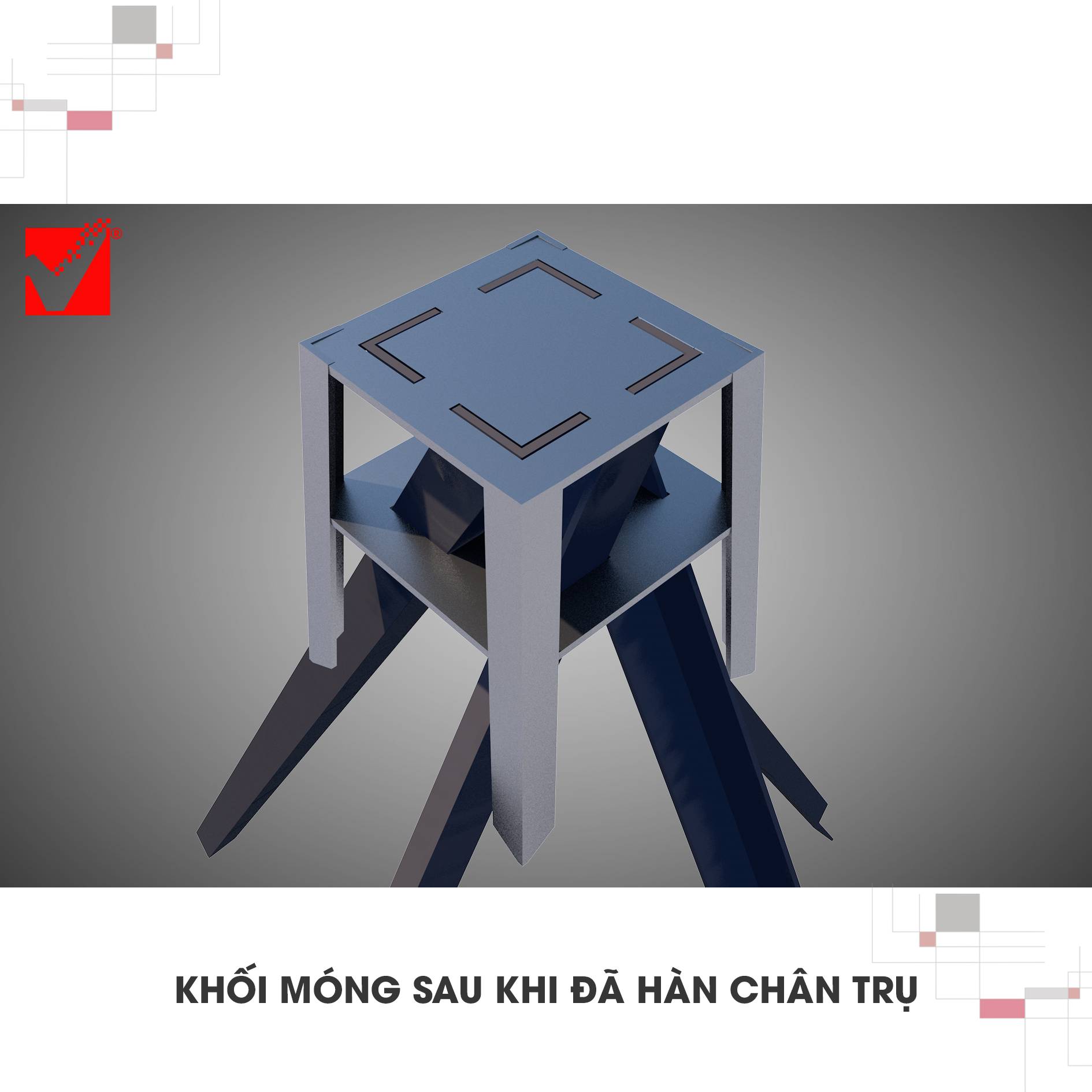 Móng rễ cây sau hàn chân trụ