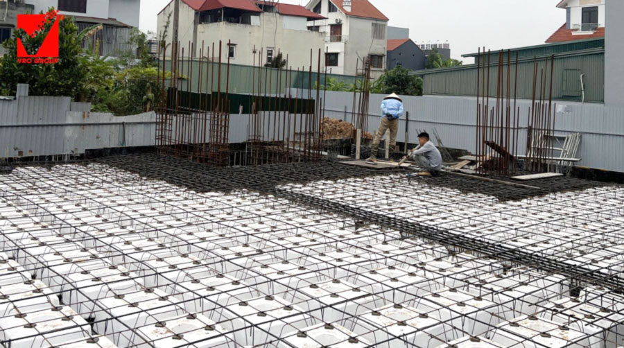 Sàn phẳng VRO công trình Văn Ngọ tại Đông Anh, Hà Nội