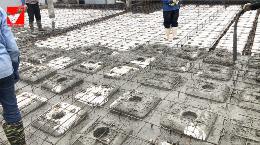 Sàn phẳng VRO công trình Văn Ngọ tại Đông Anh, Hà Nội