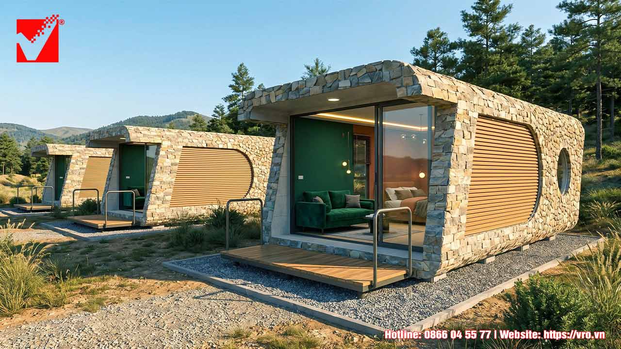 Nhà bê tông đúc sẵn làm Bungalow