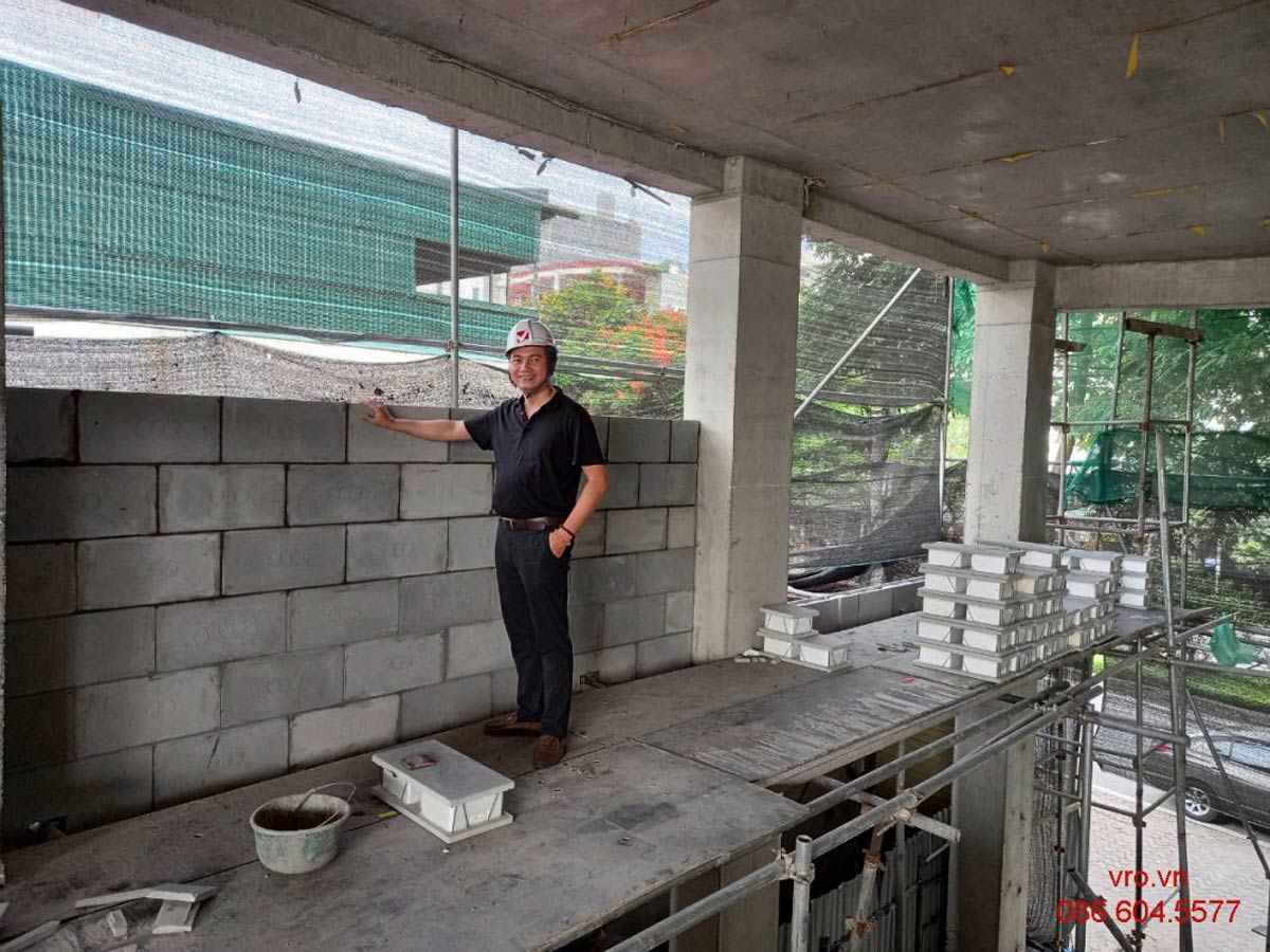 Gạch bê tông nhẹ lõi xốp G-VRO