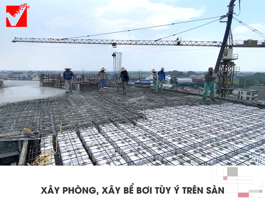 Sàn vượt nhịp lớn lên tới 20m