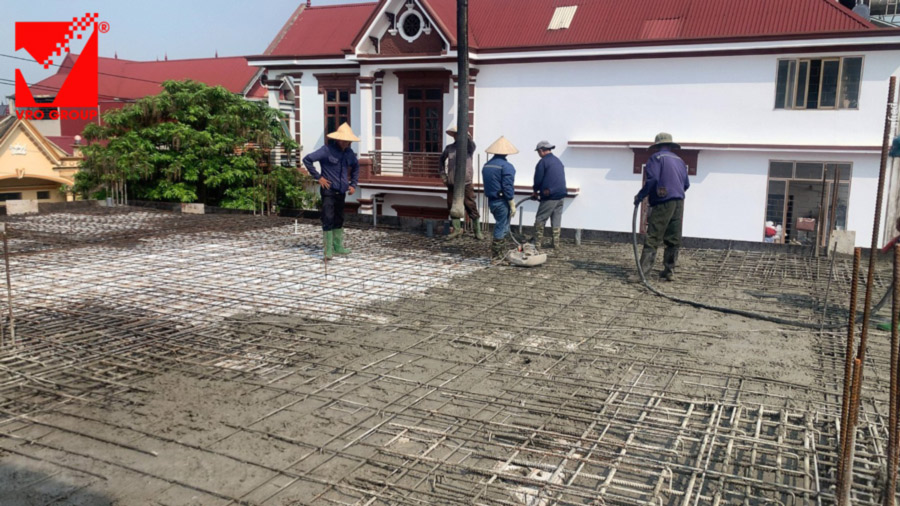 Sàn phẳng tầng 3 Công trình Mạnh Hùng tại Vĩnh Phúc