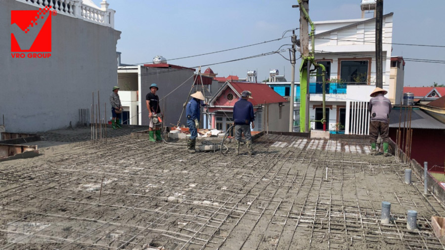 Sàn phẳng tầng 3 Công trình Mạnh Hùng tại Vĩnh Phúc