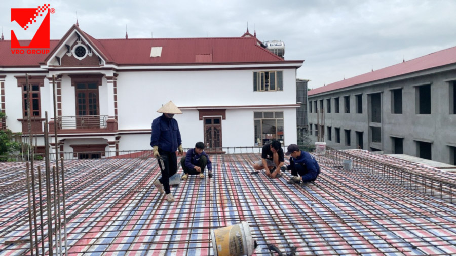 Sàn phẳng tầng 3 Công trình Mạnh Hùng tại Vĩnh Phúc