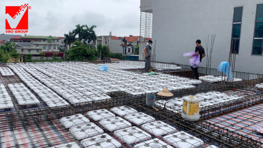 Sàn phẳng tầng 3 Công trình Mạnh Hùng tại Vĩnh Phúc