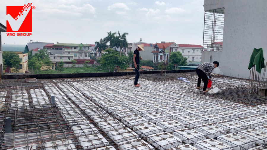 Sàn phẳng tầng 3 Công trình Mạnh Hùng tại Vĩnh Phúc