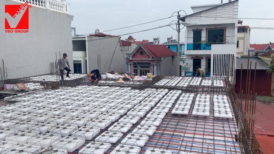 Sàn phẳng tầng 3 Công trình Mạnh Hùng tại Vĩnh Phúc