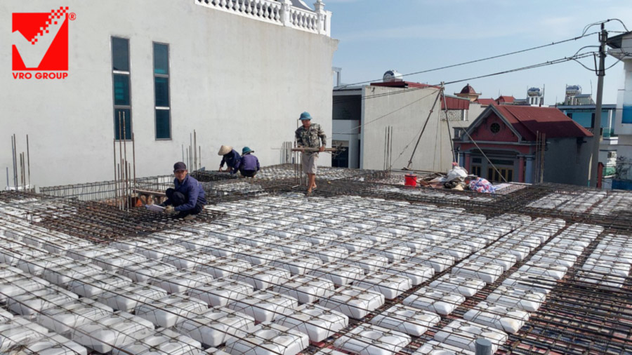 Sàn phẳng tầng 3 Công trình Mạnh Hùng tại Vĩnh Phúc