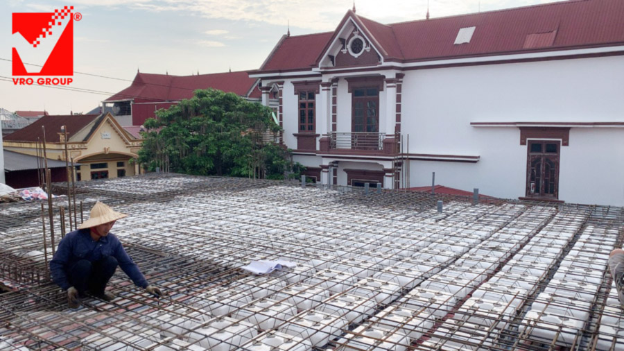 Sàn phẳng tầng 3 Công trình Mạnh Hùng tại Vĩnh Phúc