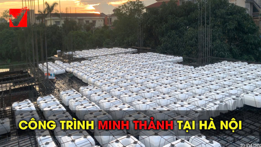 Thi công sàn phẳng VRO công trình Minh Thảnh tp Hà Nội