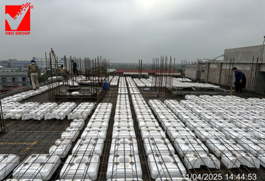 Thi công sàn phẳng VRO dự án Phúc Sơn - Hải Phòng