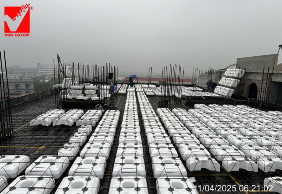 Thi công sàn phẳng VRO dự án Phúc Sơn - Hải Phòng