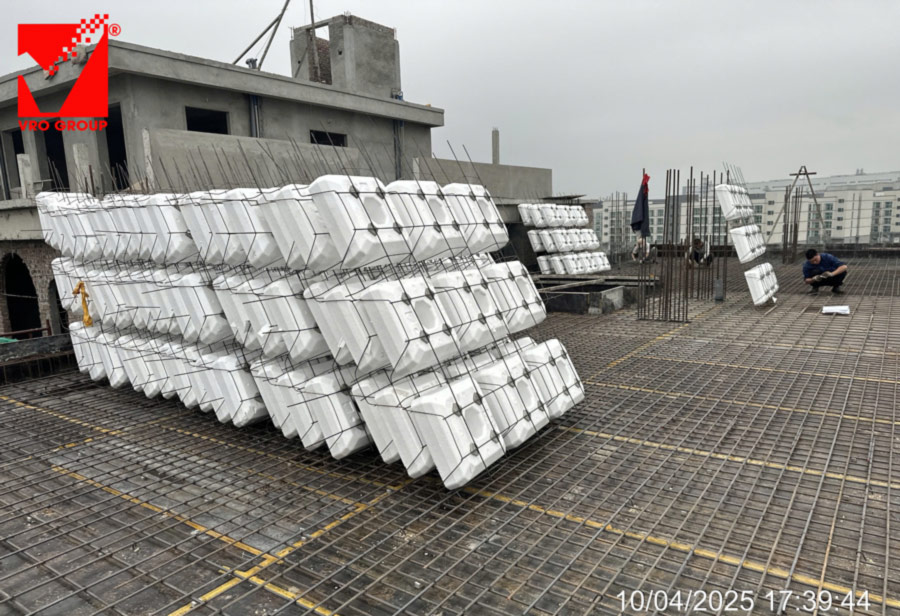 Thi công sàn phẳng VRO dự án Phúc Sơn - Hải Phòng