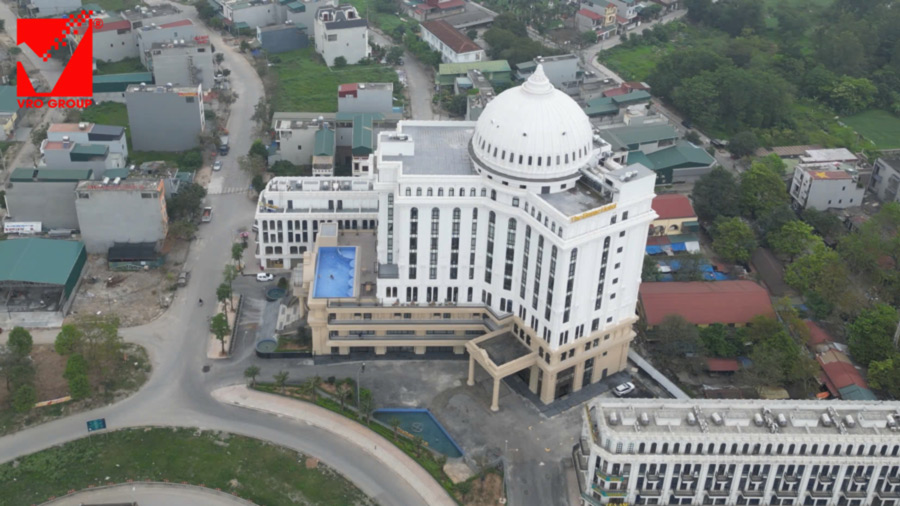 Thi công sàn phẳng không dầm vuọt ưnhịp VRO công trình The Dome Hotel Hà Nam