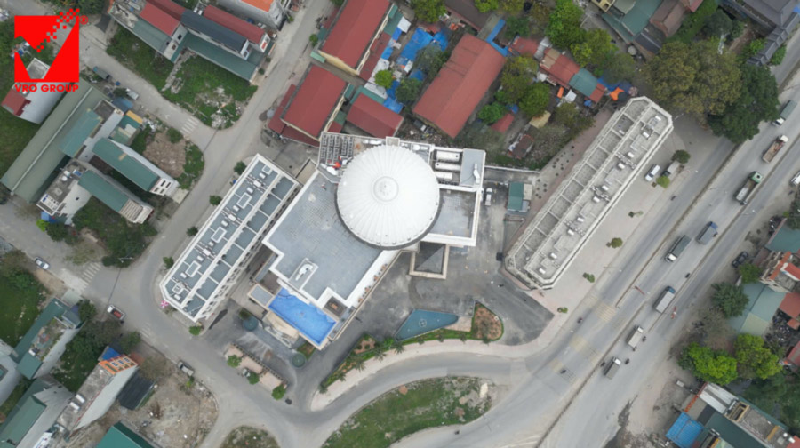 Thi công sàn phẳng không dầm vuọt ưnhịp VRO công trình The Dome Hotel Hà Nam