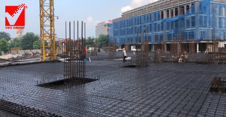 Thi công sàn phẳng không dầm vuọt ưnhịp VRO công trình The Dome Hotel Hà Nam