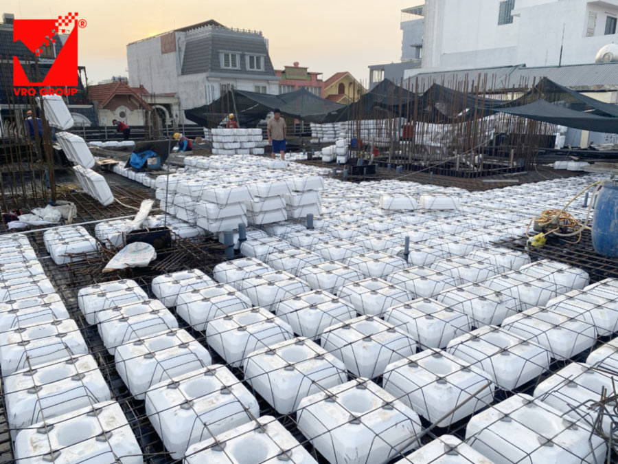 Khách sạn tại Hải Phòng thi công sàn phẳng vượt nhịp 9m