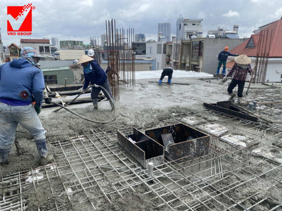 Khách sạn tại Hải Phòng thi công sàn phẳng vượt nhịp 9m