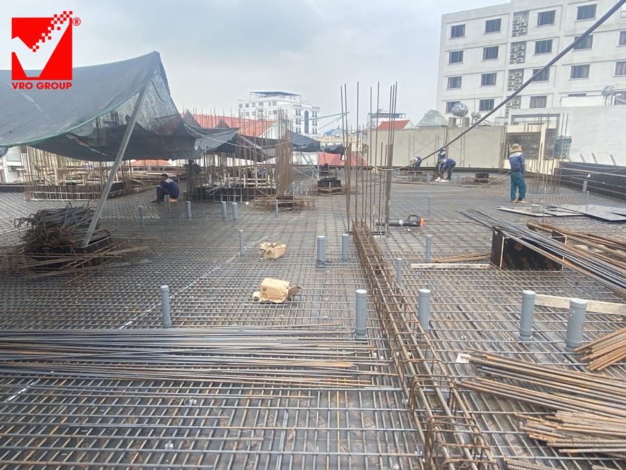 Khách sạn tại Hải Phòng thi công sàn phẳng vượt nhịp 9m