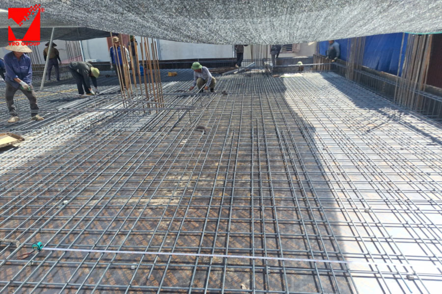 Sàn phẳng lõi xốp công trình nhà hàng Việt Hằng - Bắc Giang