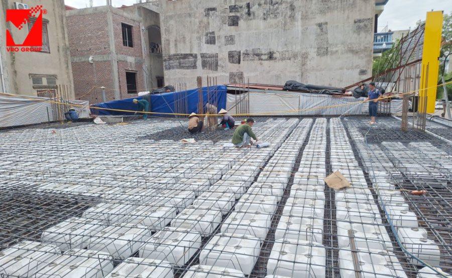 Sàn phẳng lõi xốp công trình nhà hàng Việt Hằng - Bắc Giang