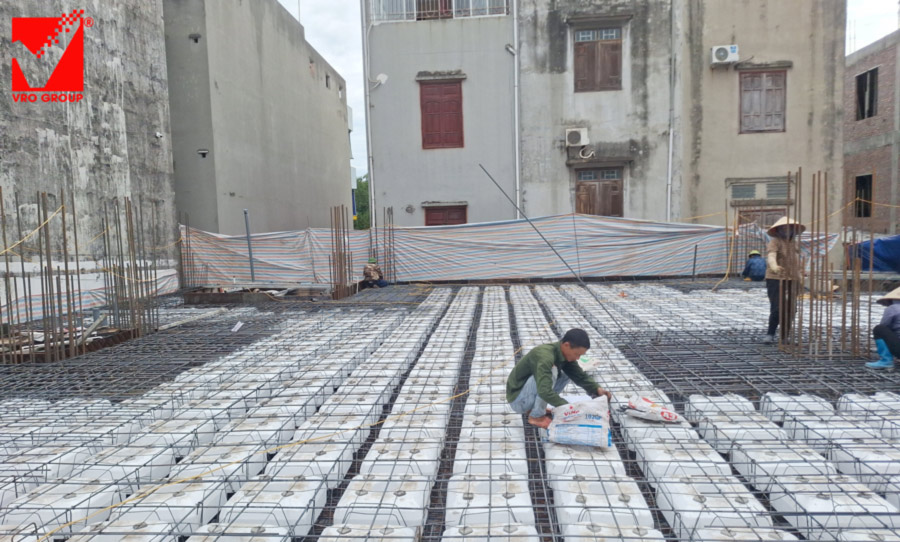 Sàn phẳng lõi xốp công trình nhà hàng Việt Hằng - Bắc Giang