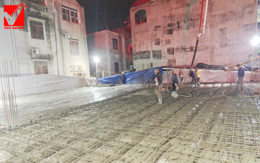 Sàn phẳng lõi xốp công trình nhà hàng Việt Hằng - Bắc Giang