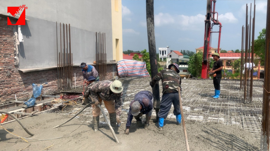 Thi công sàn phẳng VRO công trình Kim Oanh tại Hải Dương