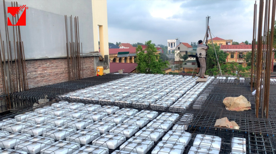 Thi công sàn phẳng VRO công trình Kim Oanh tại Hải Dương