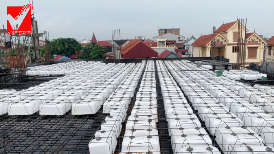 Thi công sàn phẳng vượt nhịp công trình Nam Thành tại Hà Nội