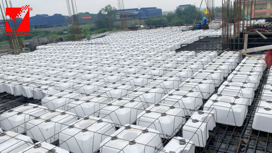 Thi công sàn phẳng vượt nhịp công trình Nam Thành tại Hà Nội