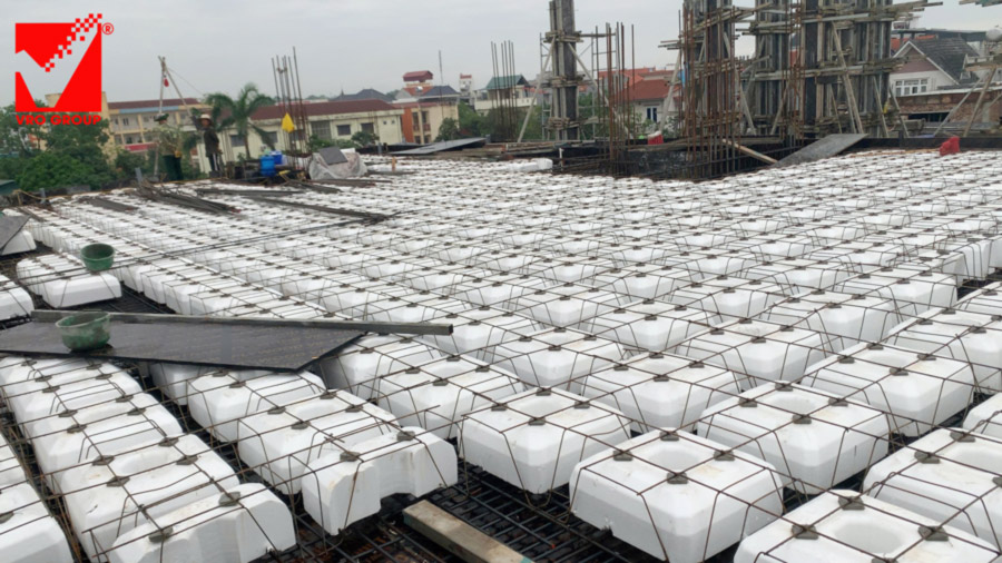 Thi công sàn phẳng vượt nhịp công trình Nam Thành tại Hà Nội