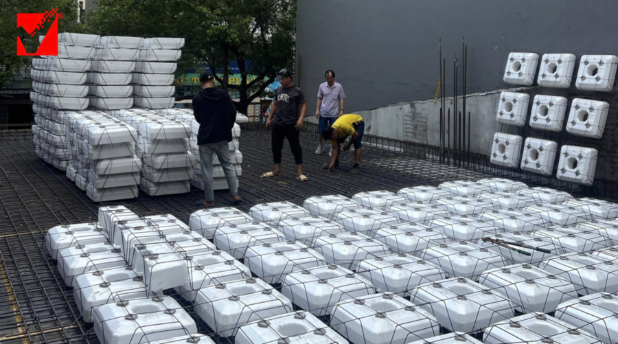 Dự án thi công sàn vượt nhịp lõi xốp công trình Bảo Tín tại Hà Nội