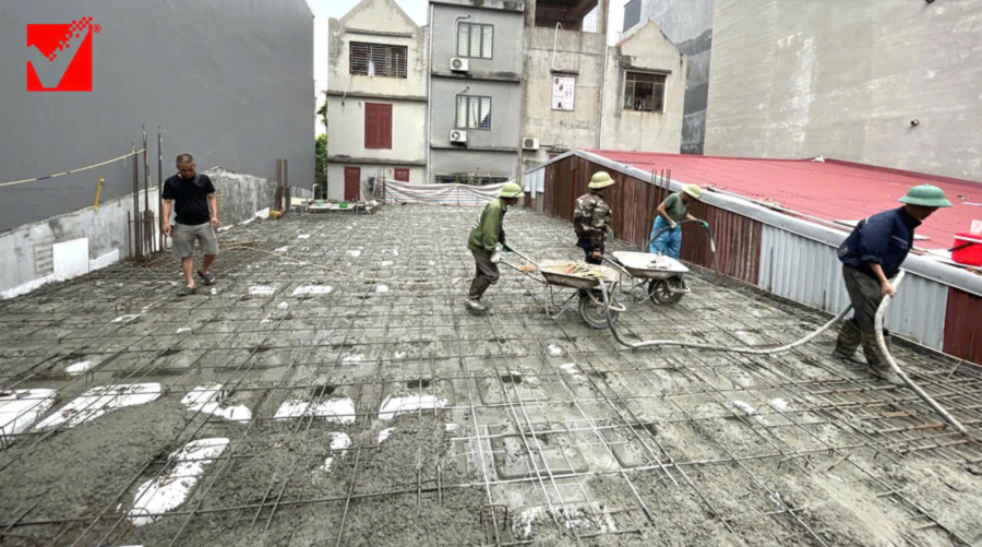 Dự án thi công sàn vượt nhịp lõi xốp công trình Bảo Tín tại Hà Nội