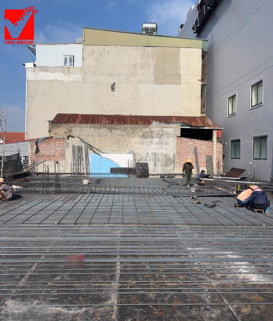 Thi công sàn phẳng VRO sàn tầng 3 công trình Đức Vĩnh