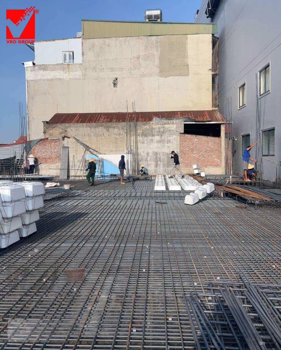 Thi công sàn phẳng VRO sàn tầng 3 công trình Đức Vĩnh