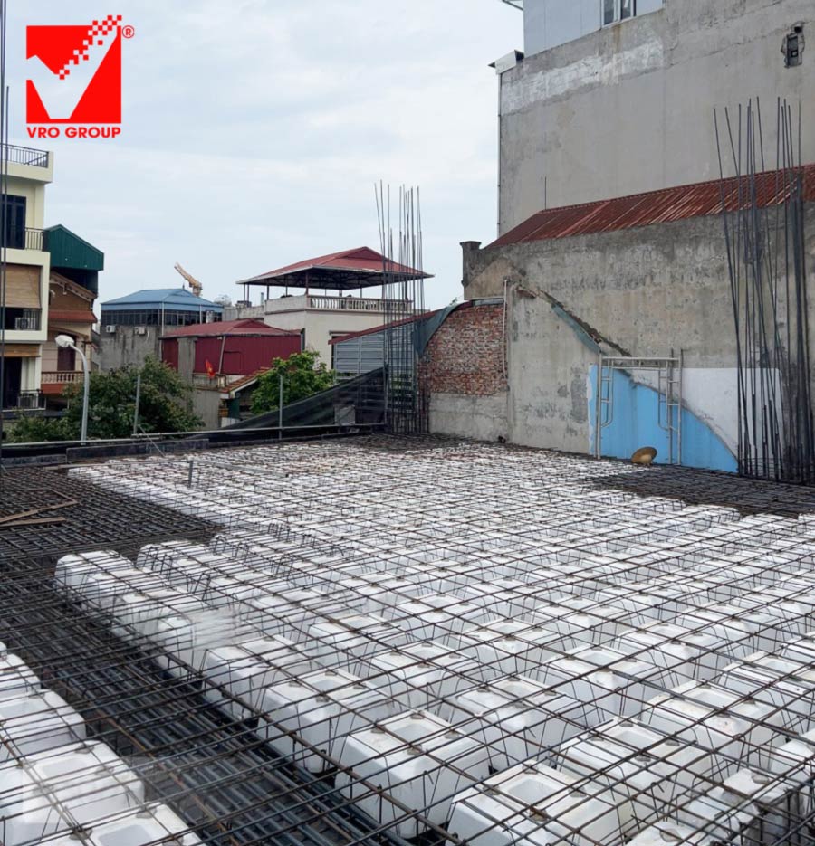 Thi công sàn phẳng VRO sàn tầng 3 công trình Đức Vĩnh
