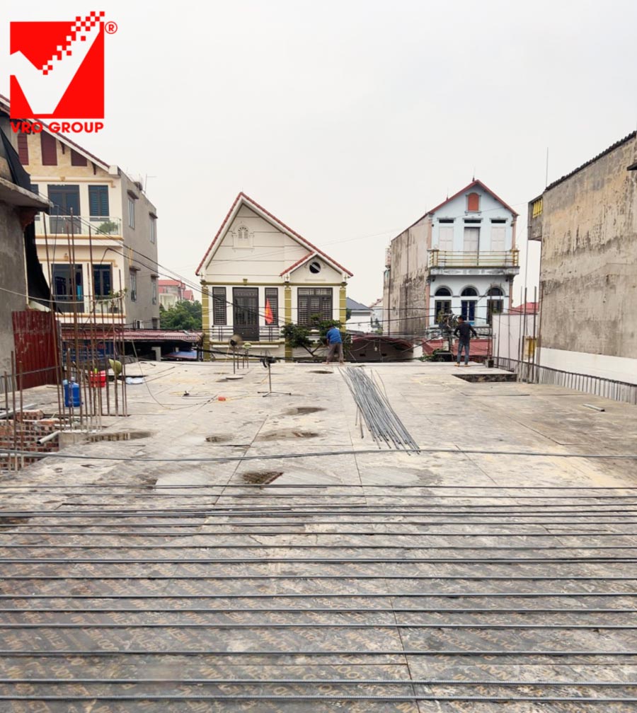 Thi công sàn vượt nhịp 12m dự án Thu Uyên tại Bắc Giang